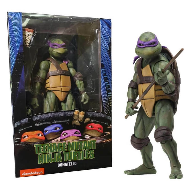 TiniNindzsa Teknőcök Donatello mozgatható prémium figura kiegészítőkkel 17 cm - Donatello figura