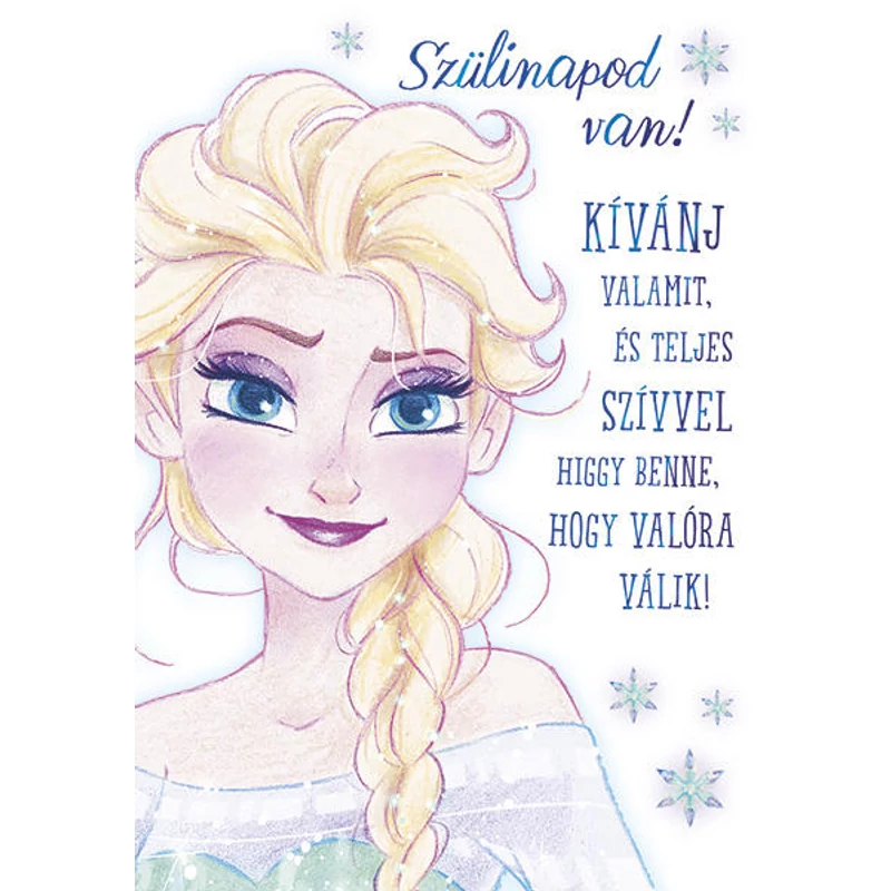 Képeslap - Jégvarázs Frozen Elza Szülinapod van