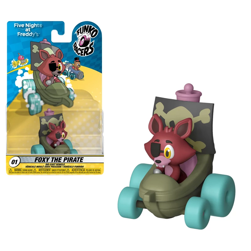 Five Nights at Freddy's FNAF Foxy gurulós kisautóban 4 cm