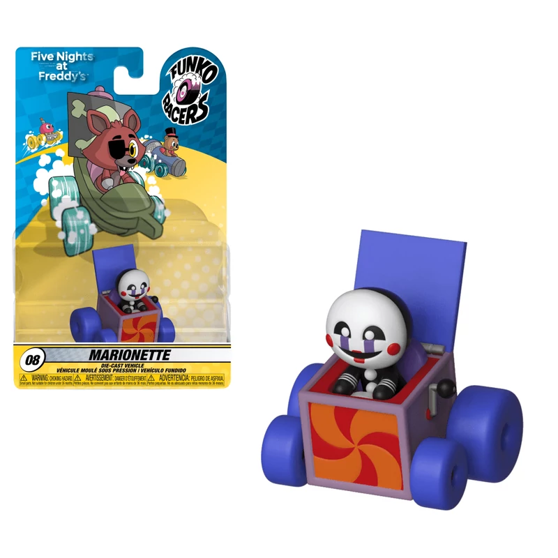 Five Nights at Freddy's FNAF Marionette gurulós kisautóban 4 cm