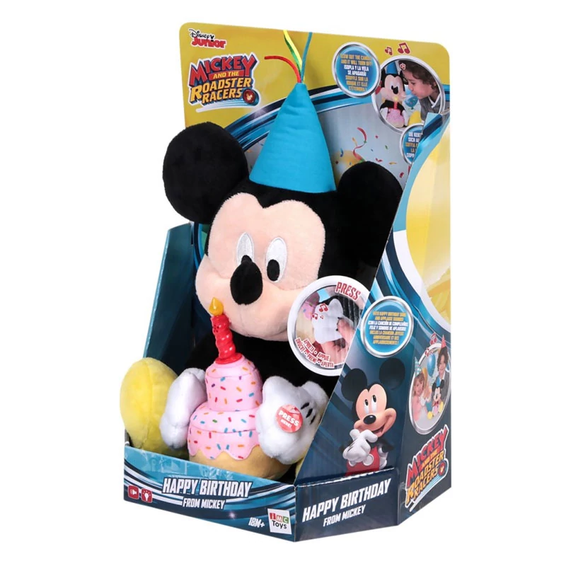 Mickey egér interaktív plüssfigura díszdobozban 30 cm - Mickey Mouse Boldog születésnapot