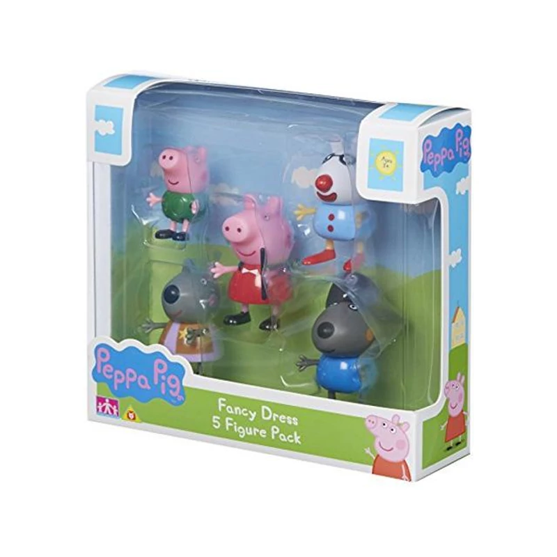 Peppa malac műanyag figura szett: Jelmezben a család
