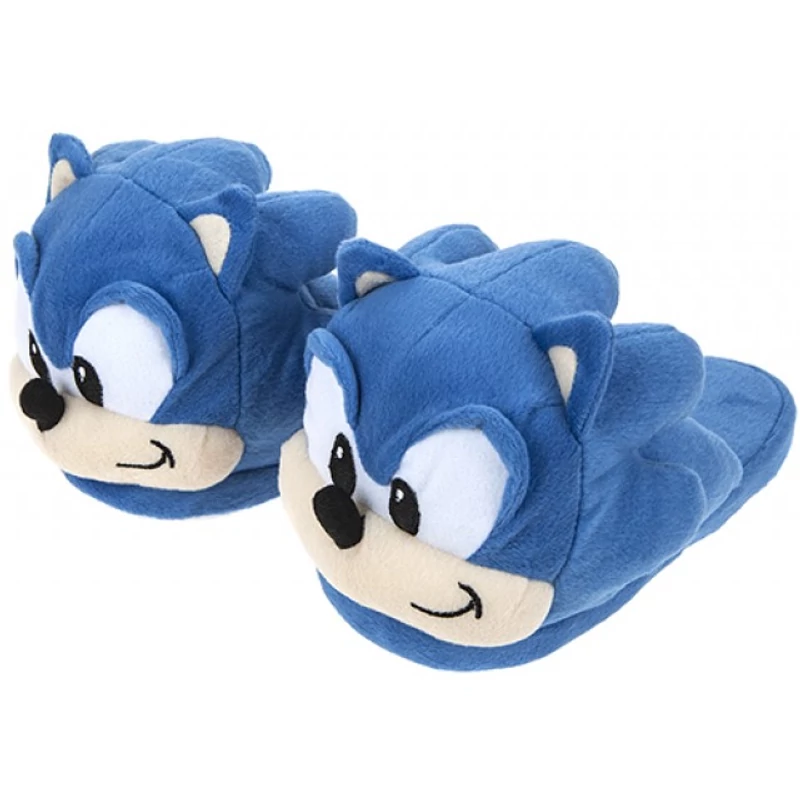 Sonic fejét ábrázoló puha plüssös mamusz/papucs - 42-43-as méret