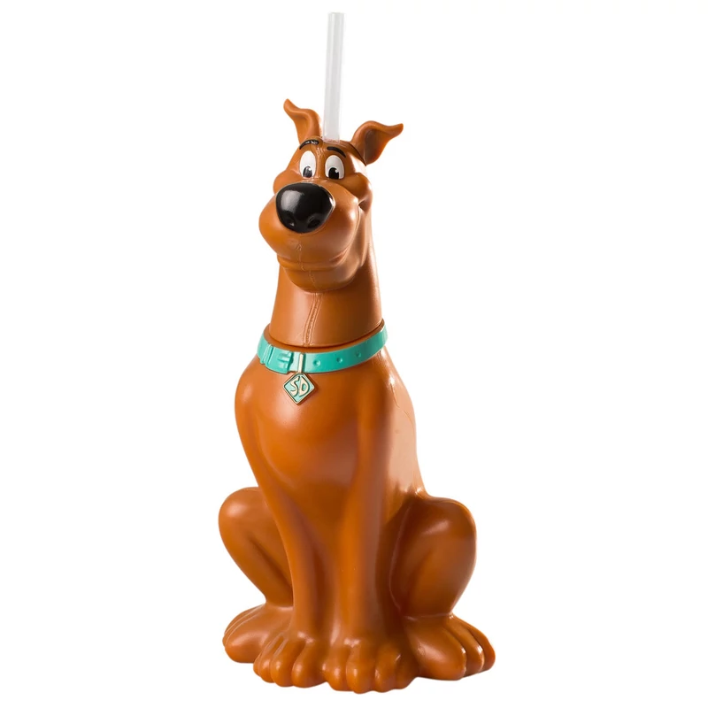 Scooby-Doo formájú műanyag szívószálas pohár