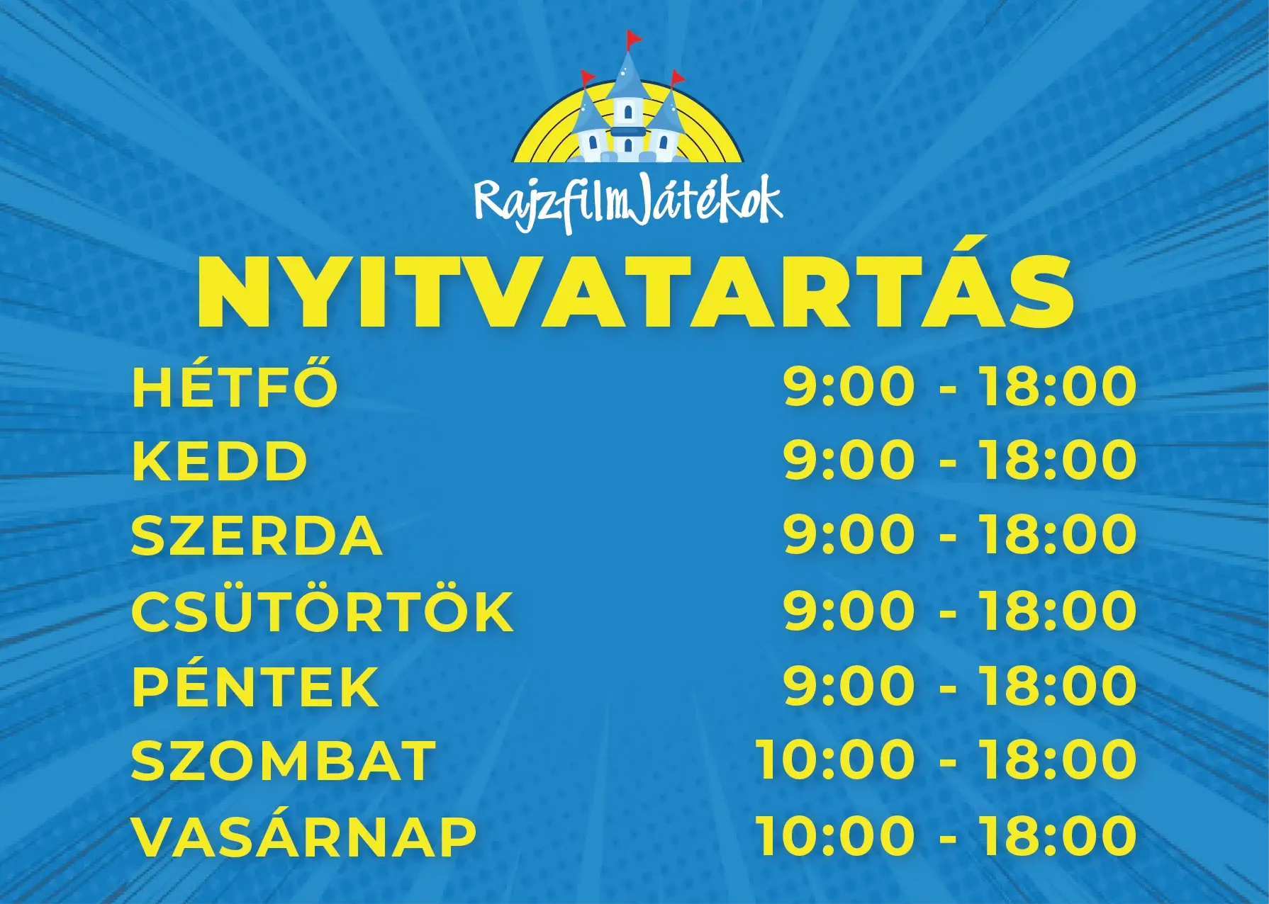 Nyitvatartás